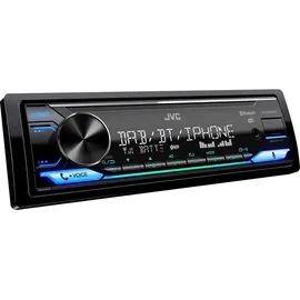 EHO JVC KD-X482DBT Autoradio 1-DIN DAB+ Bluetooth Amazon Alexa mit Einbauset für Fiat 500 500C Schwarz