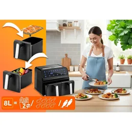 Berdsen Heißluftfritteuse BD-653 schwarz/silber