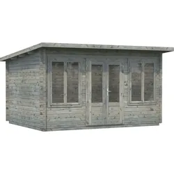 Gartenhaus PALMAKO "Lisa", grau, Fußboden im Gartenhaus, ohne Dacheindeckung, Holz, Gartenhäuser, 11,5 m2, mit Fußboden im Gartenhaus
