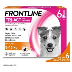 FRONTLINE TRI-ACT gegen Zecken, Flöhe und fliegende Insekten für Hunde S (5-10 kg)  6 St Lösung