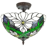 5LL-6139 Tiffany-Deckenleuchte-Deckenlampe Lampe Leuchte floral Blumen Clayre &