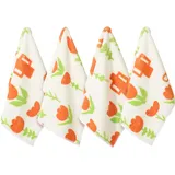 PHOGARY Mikrofaser Waschlappen Gesicht für Schonende Gesichtsreinigung, 4 Stück Quadrat Abschminktücher Waschbar Microfaser Putztuch, Mini Handtücher Gesichtshandtücher (30x35cm, Tulpe)