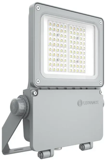 LEDVANCE LED-Fluter, FLOODLIGHT FLEX ASYMMETRIC, MultiLumen40 W / 34 W / 28 W / 22 W, 4000K, Weißaluminium
