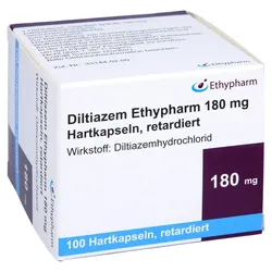 DILTIAZEM Ethypharm 180 mg Hartkapseln retardiert 100 St