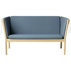FDB Møbler J148 Sofa 2-Sitzer, eiche natur / staubigblau