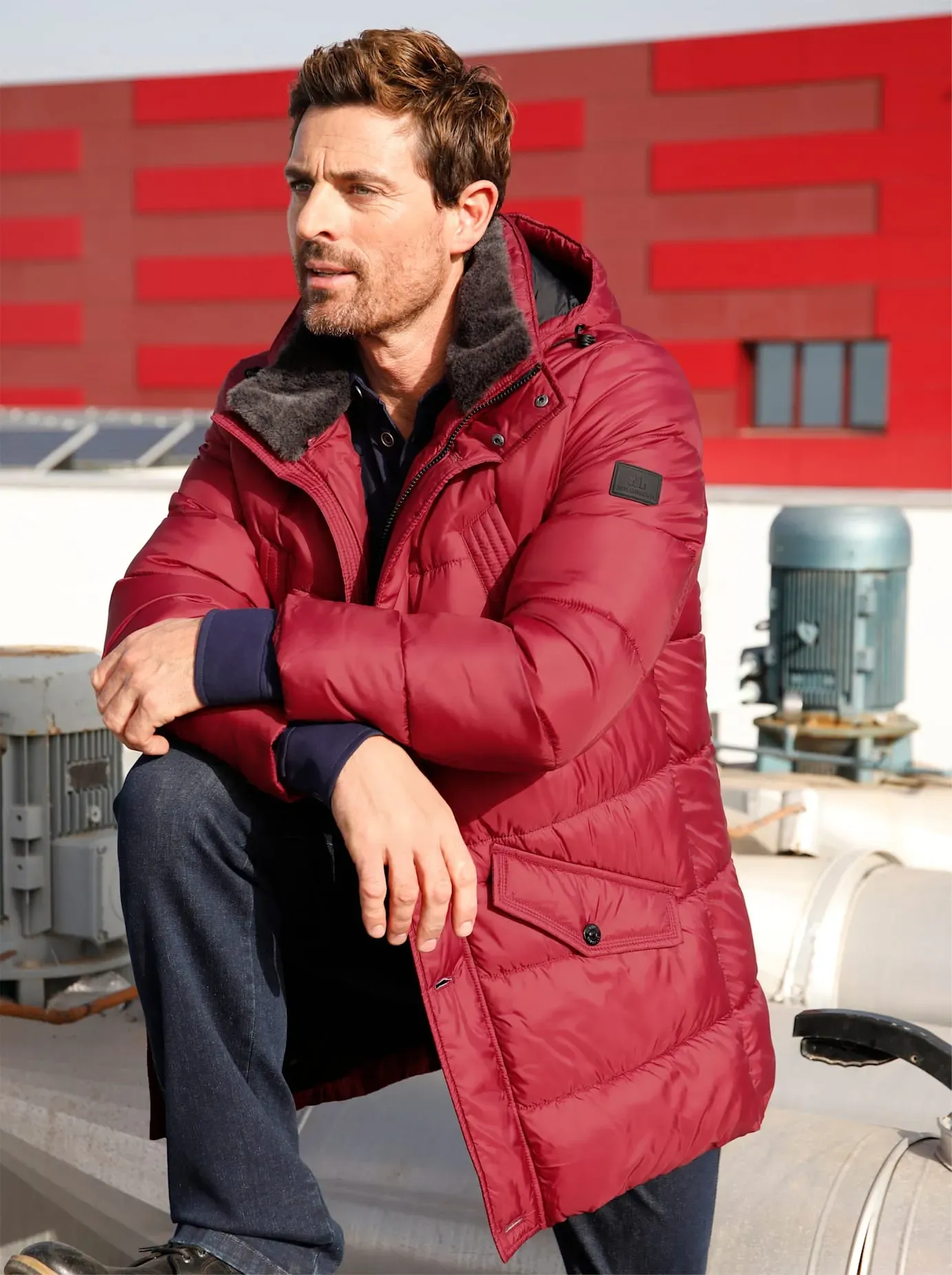 Langjacke NEW CANADIAN Gr. 48, rot Herren Jacken