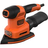 Black & Decker Black & Decker, Schleifmaschine + Poliermaschine, Multischleifer (Schwingschleifer-, Dreiecksschleifer-, Exzenterschleifer- und Fingerschleiffunktion, 200W, mit Klettfix und Staubfangbehälter, inkl. Zubehör), Cranberry