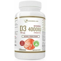Vegan Vitamin D3 Forte 4000 IU 100mcg + Präbiotikum 120 VegeKaps® Vitamin D