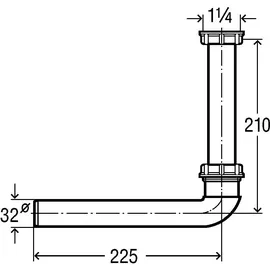 Viega 5632.2 Ablaufbogen 90 Grad