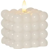 Star Trading Flamme Dot LED Kerze 7,5 x 9,5 cm weiß