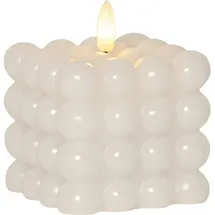 Star Trading Flamme Dot LED Kerze 7,5 x 9,5 cm weiß