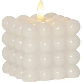 Star Trading Flamme Dot LED Kerze 7,5 x 9,5 cm weiß