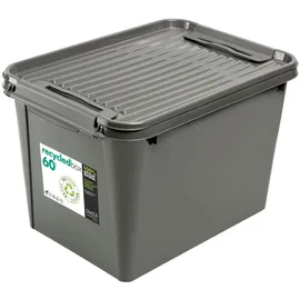 PLAST1 Aufbewahrungsbox Recycled 60 L 1-tlg. grau