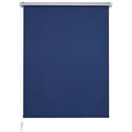 LIEDECO Verdunklungs-Klemmfix-Rollo blau