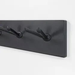 Garderobenhalter SPINDER DESIGN "Pull", schwarz, B:104,5cm H:12,5cm T:10cm, Metall, Garderobenhalter, Metall, Breite 104,5 cm