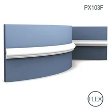Orac DECOR PX103F AXXENT Flexible Wandleiste Zierleiste Friesleiste Weiß 2 m 200 cm x 2,5 cm x 1,2 cm Weiß