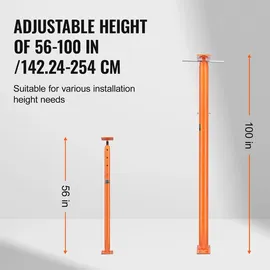 Vevor Wagenheber Stahl 142-254 cm schwarz