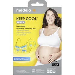 Medela Keep CoolTM Ultra Komfort Schwangerschafts- und Still-BH, schwarz - schwarz - M