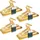 PARUSIA Kleiderbügel gold, 42cm breit, 1cm stark, Kleiderbügel Metall rostfrei, formstabil, zur platzsparenden Kleideraufbewahrung & Organisa... - Gold
