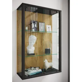 VCM Wandvitrine Udina M 80 x 60 x 25 cm Schwarz