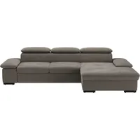 sit&more Ecksofa »Alcudia L-Form«, wahlweise mit Bettfunktion, braun