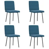 vidaXL Esszimmerstühle 4 Stk. Blau Samt