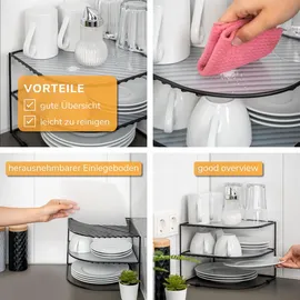 bremermann Eckregal 25 x 20 x 25 cm Schwarz