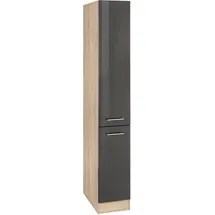 kochstation Apothekerschrank KS-Haiti 30 x 60 x 200 cm Grau