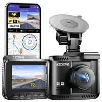 Azdome Autokamera mit GPS, Dash Camera mit Nachtsicht, 170°Weitwinkel, WDR, 2,4" IPS, 24/7 Parküberwachung, Bewegungserkennung, WiFi Dashcam Auto mit 4K Auflösung,