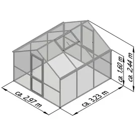 KGT Nelke III Alu Transparent HKP 16 mm 9,59 m2