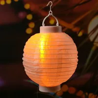 MARELIDA LED Solar Lampion Flammeneffekt - warmweiße LED -