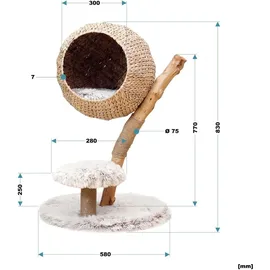 fudajo Kratzbaum 83 cm braun