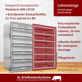 AL Briefkastensysteme 39er Premium Edelstahl silber