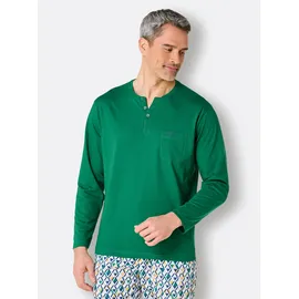 wäschepur Schlafanzug-Shirt Pyjama-Shirt Grün 44/46