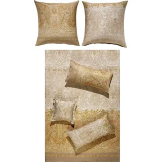 BASSETTI Bettwäsche Michelle V6 braun-beige/gelb 135x200 cm 40x80 cm