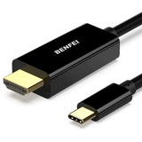 BENFEI USB C auf HDMI Kabel 4K 1,8m, Typ C auf HDMI Kabel [kompatibel Thunderbolt 3/4] für iPhone 15 Pro/Max MacBook Pro/Air 2023 iPad Pro iMac S23 XPS 17 usw