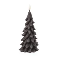 MARELIDA LED Kerze Tannenbaum H 19 cm grau