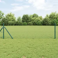 vidaXL Sechseckzaun Grün 0.4x25 m Stahl