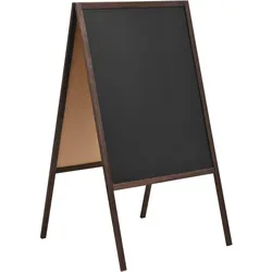 Tafel Kundenstopper Doppelseitig Zedernholz Freistehend 60×80cm