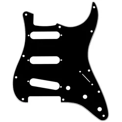 Fender Pickguard Strat SSS 3-ply Black