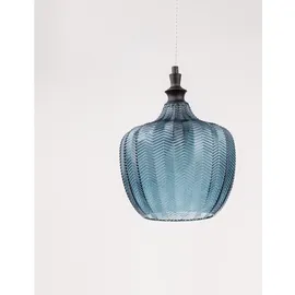 Nova Luce Loni 1-flg. E27 30 cm rund blau, schwarz