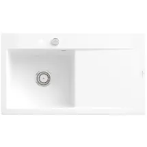 Villeroy & Boch Subway Style 50 links Einbauspüle keramik snow white Excenterbetätigung 900 x 510 mm