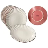 Mäser Frühstücksteller OSITA 6er Set rosa/weiß