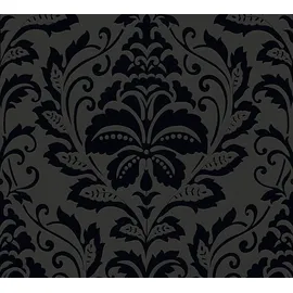 A.S. Création Vliestapete Barock 10 m x 0,64 m Schwarz 255426