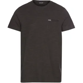 Bruno Banani T-Shirt Mit Doppelkragen und Zierbrusttasche grau M (48/50)