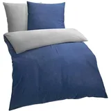 Traumschlaf Melange Biber Marine-Grau 40 x 80 cm