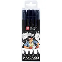 Sakura Pigma Sensei Manga-Stifte-Set 4 St.  schwarz