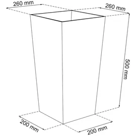 Prosperplast Urbi Square Effect 26,5 x 26,5 x 50 cm marengo