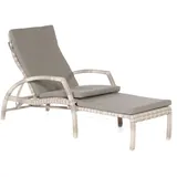 SonnenPartner Natur24 Mauritius Liegesessel Kunststoffgeflecht White-Coral
