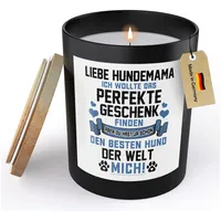 22Feels Duftkerze Deko Hundemama Geschenk Frauchen Hund Frauen Hundeliebe Couch Welpe, MADE IN GERMANY, Europäisches Sojawachs, Handgegossen schwarz